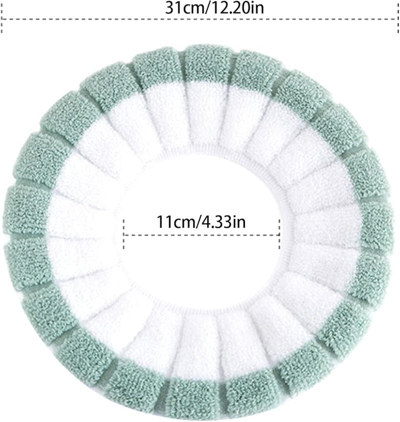 Soft Fiber Toilet Seat Cover With Handle Hygienic Comfortable For Home Office Bathroom Color A - Image 4
